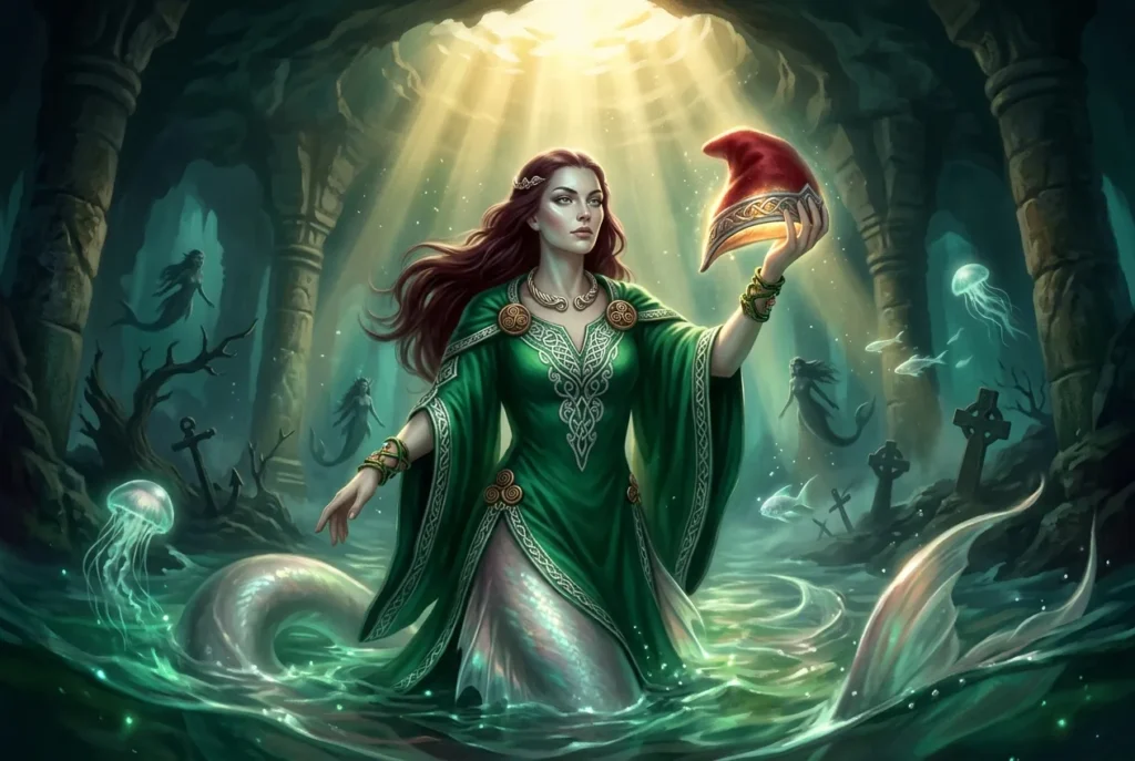 Merrow mitología irlandesa criatura marina celta con características de sirena y tritón del folclore gaélico