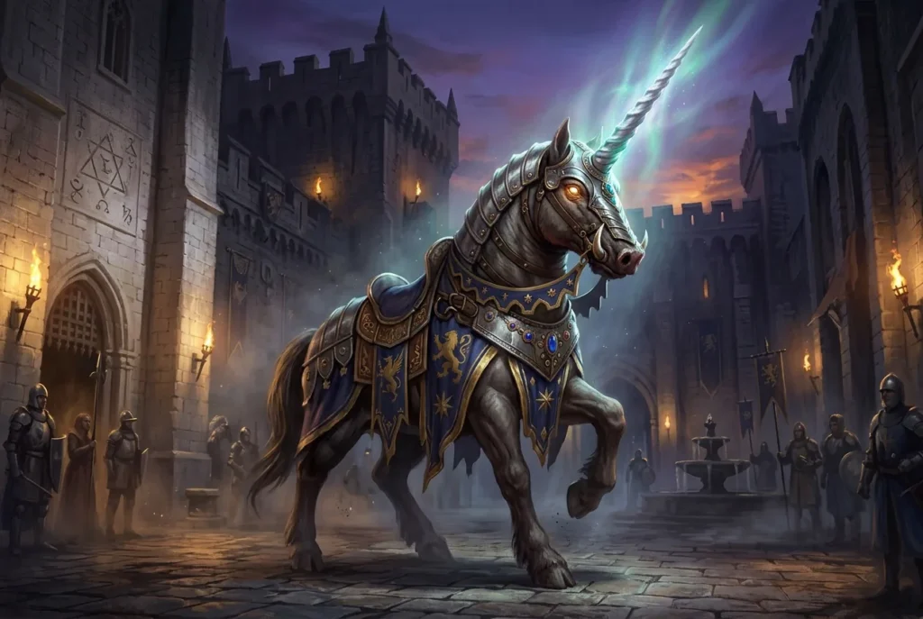 Monocerus bestia medieval de un solo cuerno mitología antigua