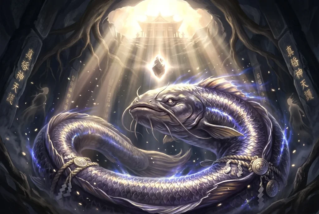 Onamazu, el colosal pez gato de la mitología japonesa responsable de los terremotos según la cosmología shintoísta