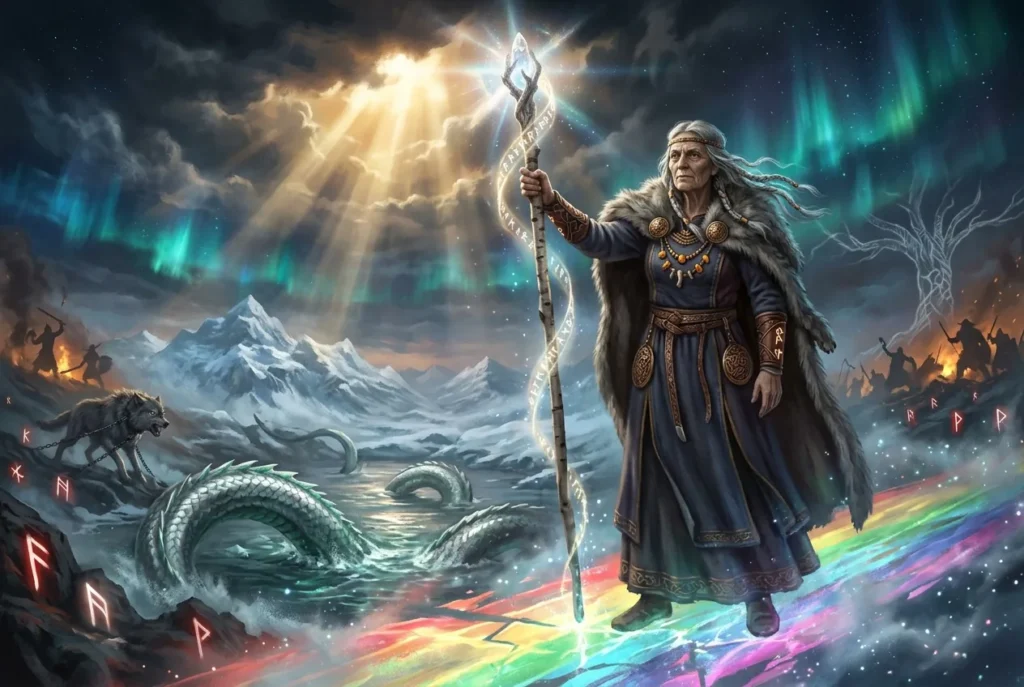 Ragnarök crepúsculo de los dioses mitología nórdica apocalipsis cosmético