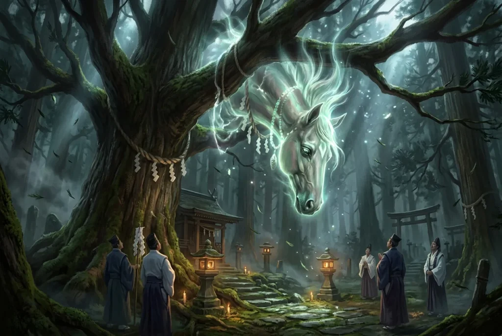 Sagari criatura mitología japonesa espíritu árbol centenario leyenda yokai