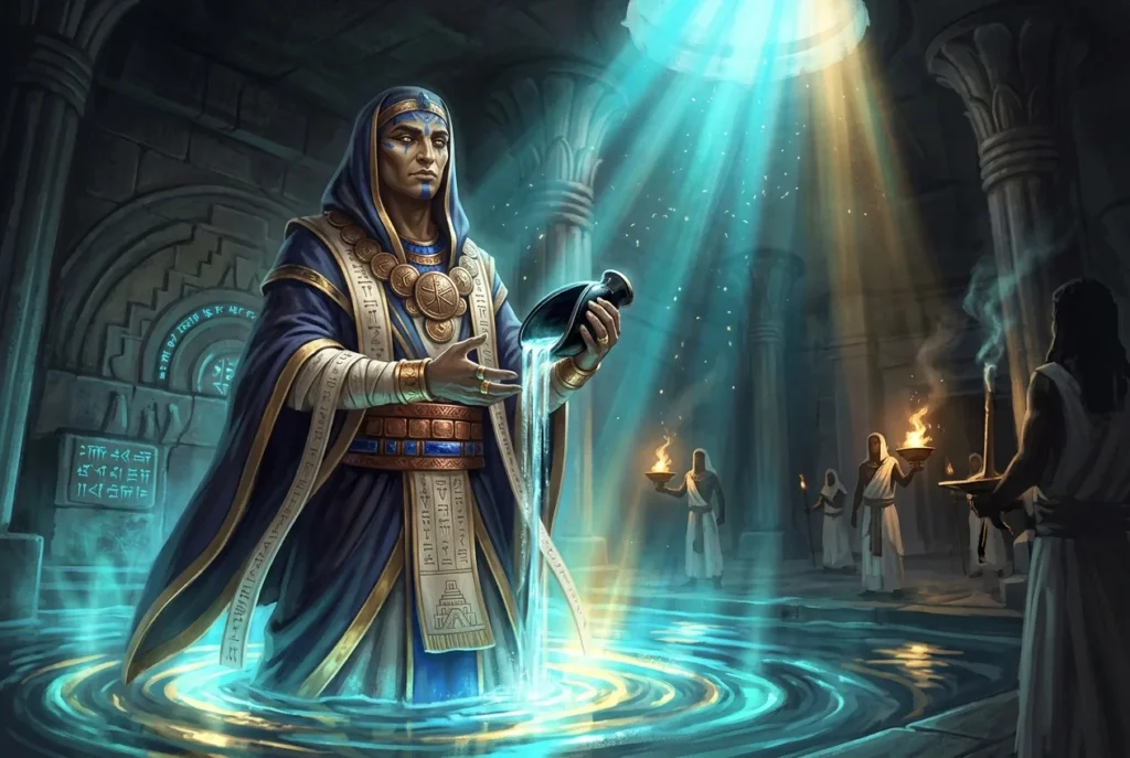 Samsa-Abzu criatura mitología sumeria Abzu aguas profundas Enki mesopotamia