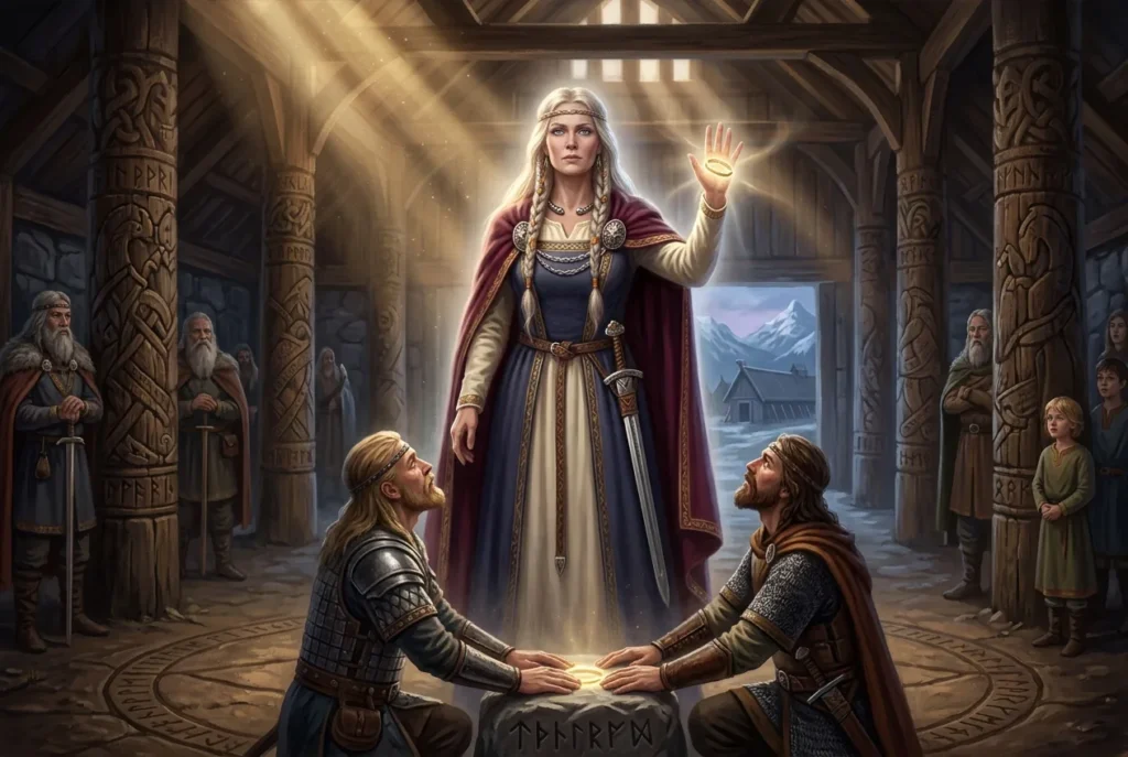 Vár diosa nórdica de los juramentos y promesas en mitología escandinava