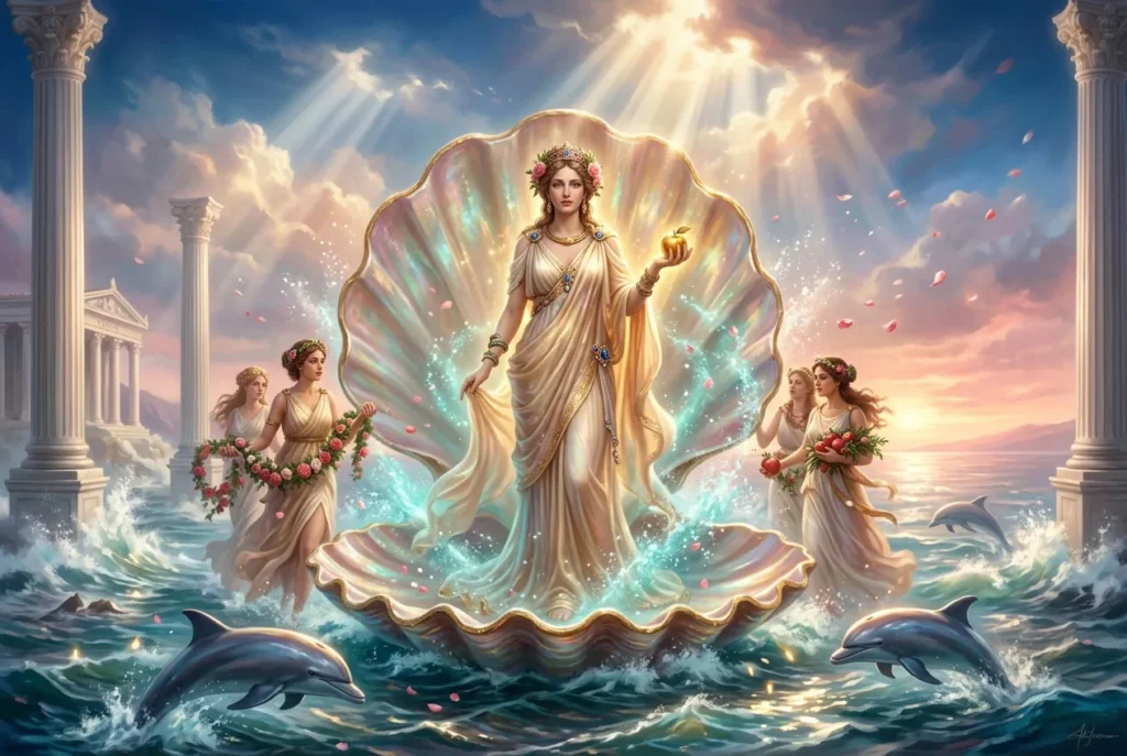 Venus diosa romana del amor y la belleza, representación mitológica clásica