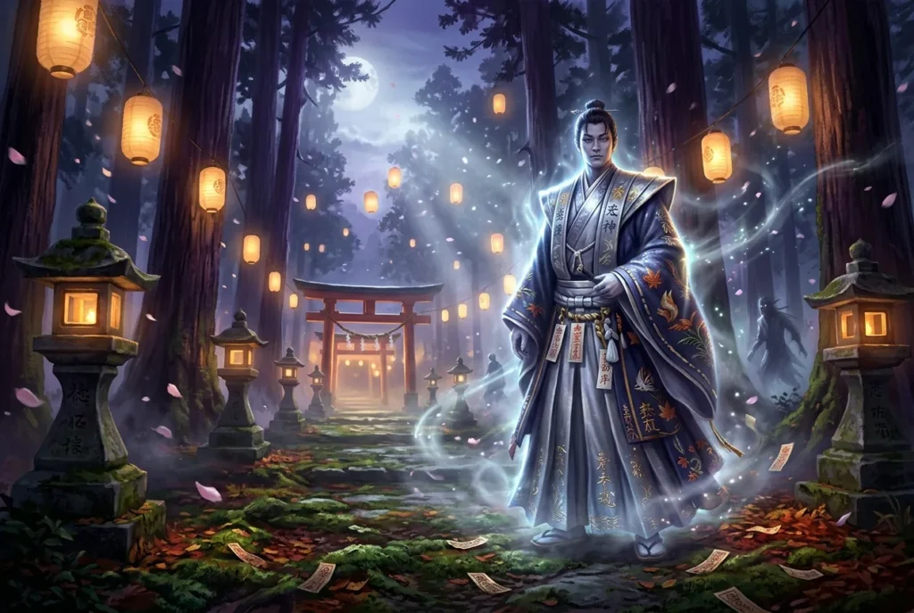 Yokai japonés místico - criatura sobrenatural del folklore y mitología de Japón